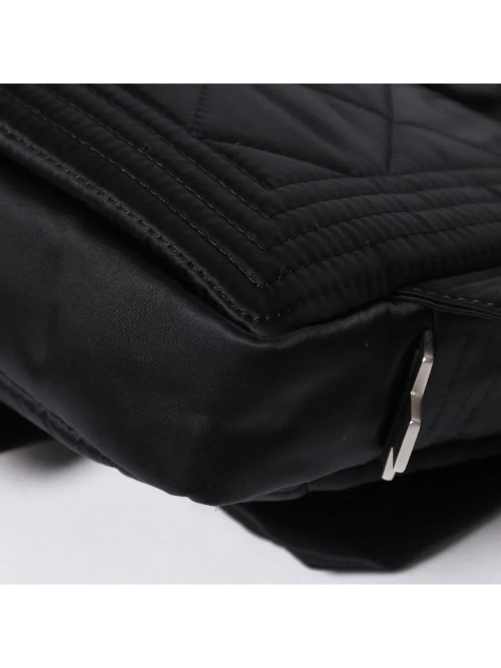 Chanel Sports Line Waist Bag CC Logo Nylon Black Matte Silver